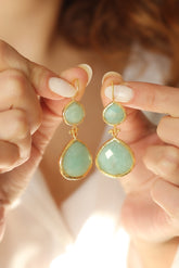 Amazonite Boucles d'oreilles